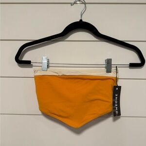 Oneone Legit Perfect Fit Sunshine Gold Yellow Bikini Top Triangle Tie Back